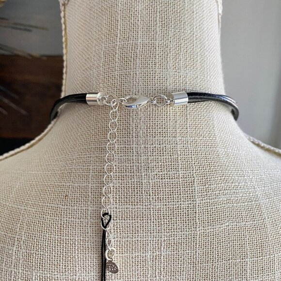 FAC Daring Edge Choker Necklace Gun Metal Silver Tone NWT - Picture 2 of 7